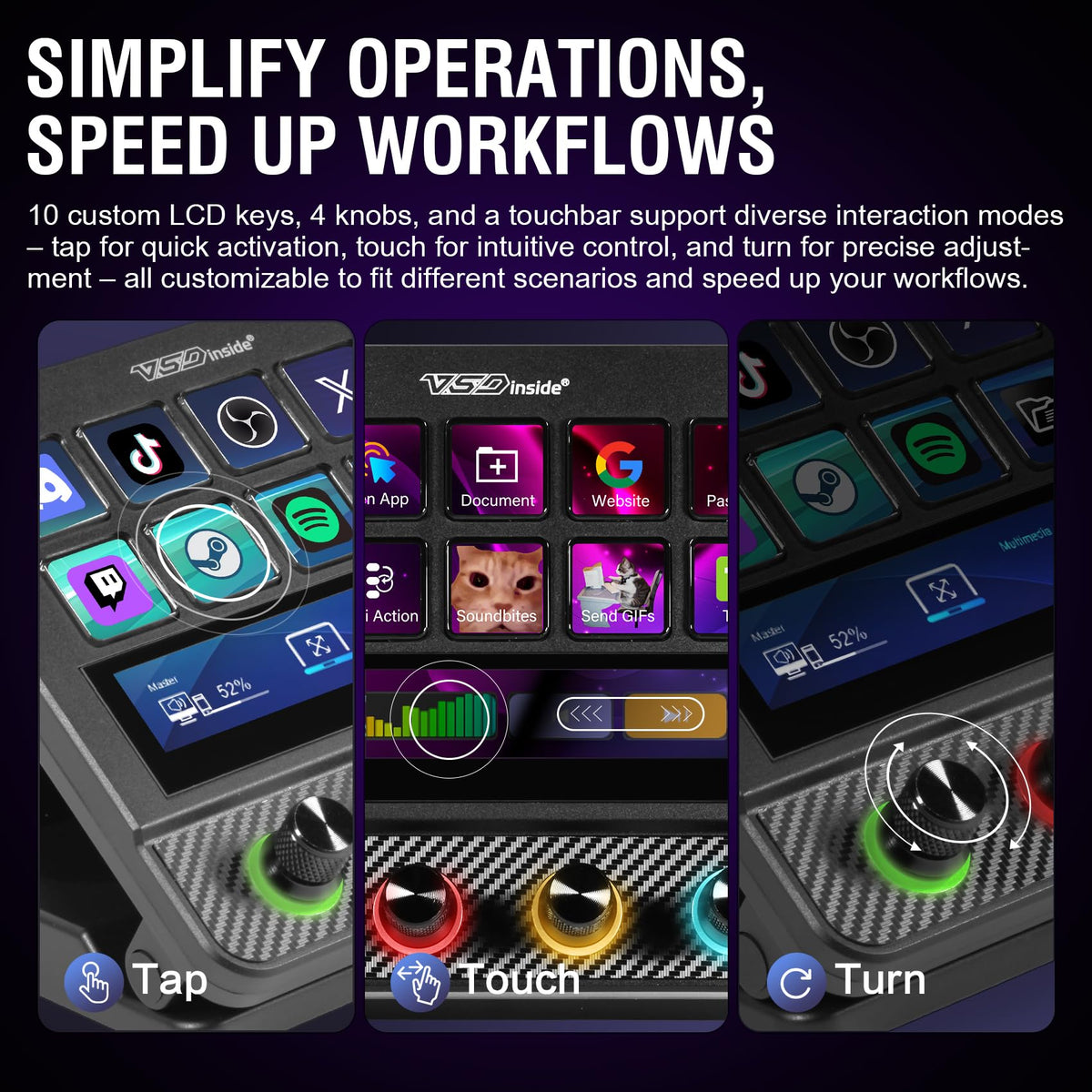 Macro Pad, Streaming Deck Stream Controller Soundboard Keypad, Programmable Keys