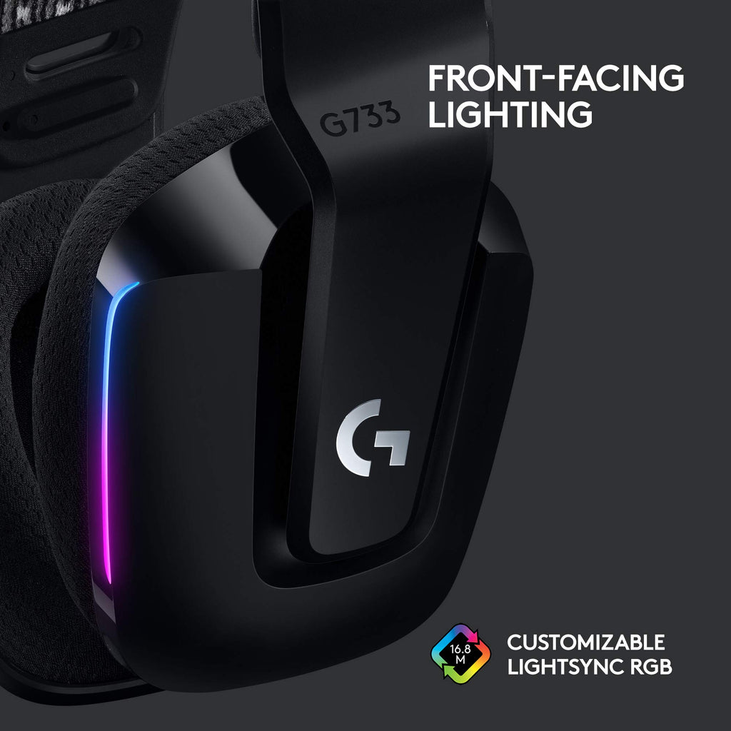 Logitech G733 Lightspeed Wireless Gaming Headset, Suspension Headband