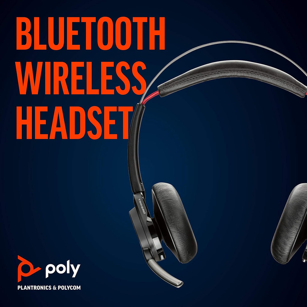 Plantronics - Voyager Focus UC (Poly) - Bluetooth Dual-Ear (Stereo) Headset with Boom Mic