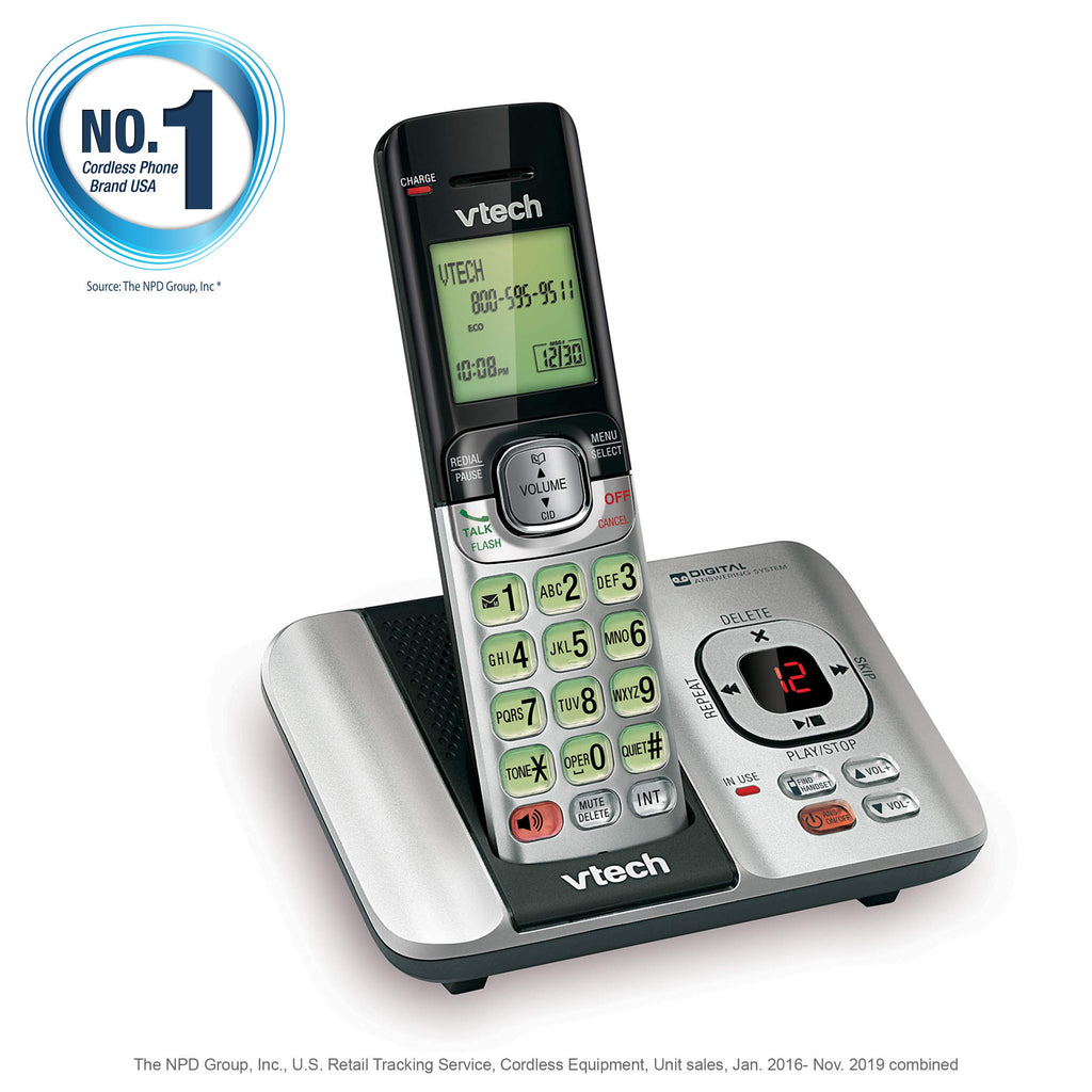 VTech CS6719-16 DECT 6.0 Phone with Caller ID/Call Waiting, 1 Cordless Handset, Red