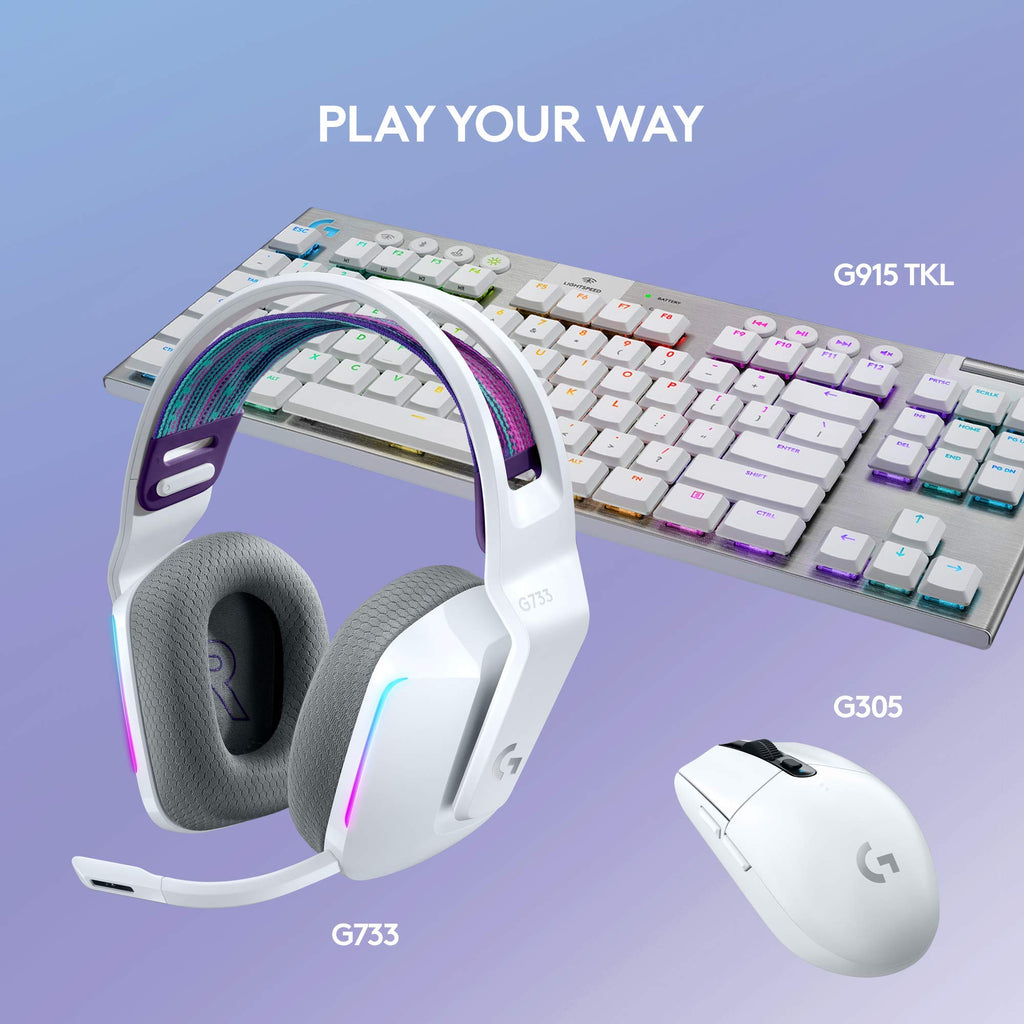 Logitech G733 Lightspeed Wireless Gaming Headset, Suspension Headband