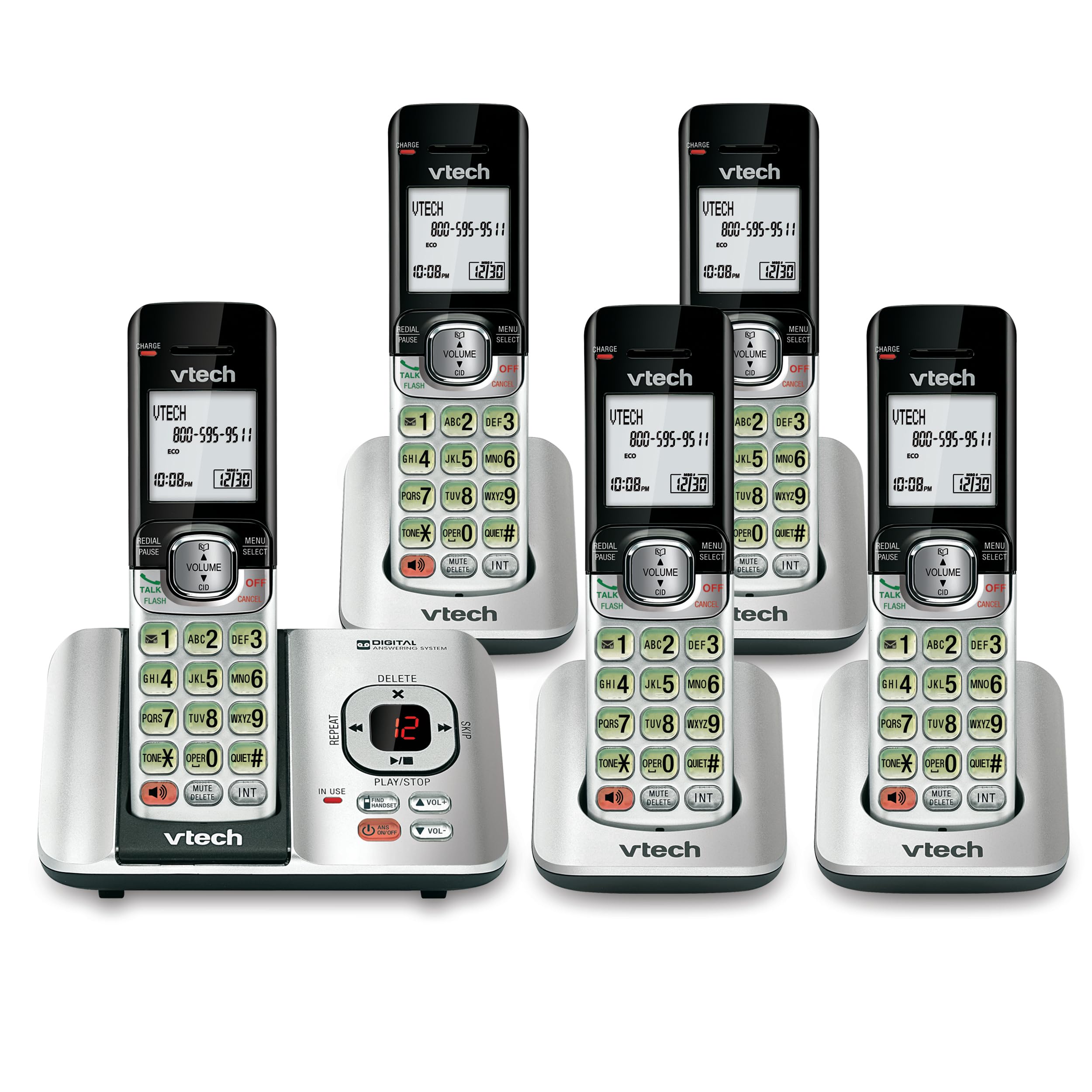 VTech CS6719-16 DECT 6.0 Phone with Caller ID/Call Waiting, 1 Cordless Handset, Red