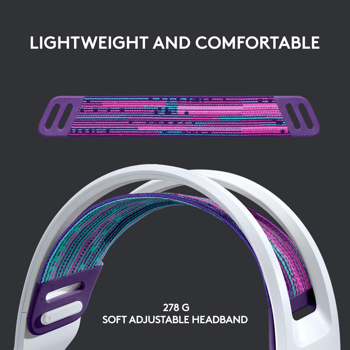 Logitech G733 Lightspeed Wireless Gaming Headset, Suspension Headband