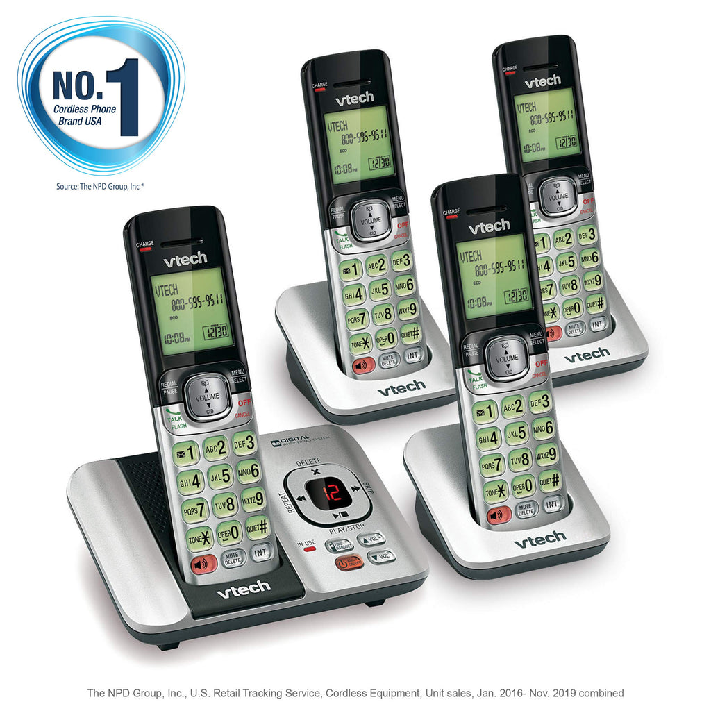 VTech CS6719-16 DECT 6.0 Phone with Caller ID/Call Waiting, 1 Cordless Handset, Red