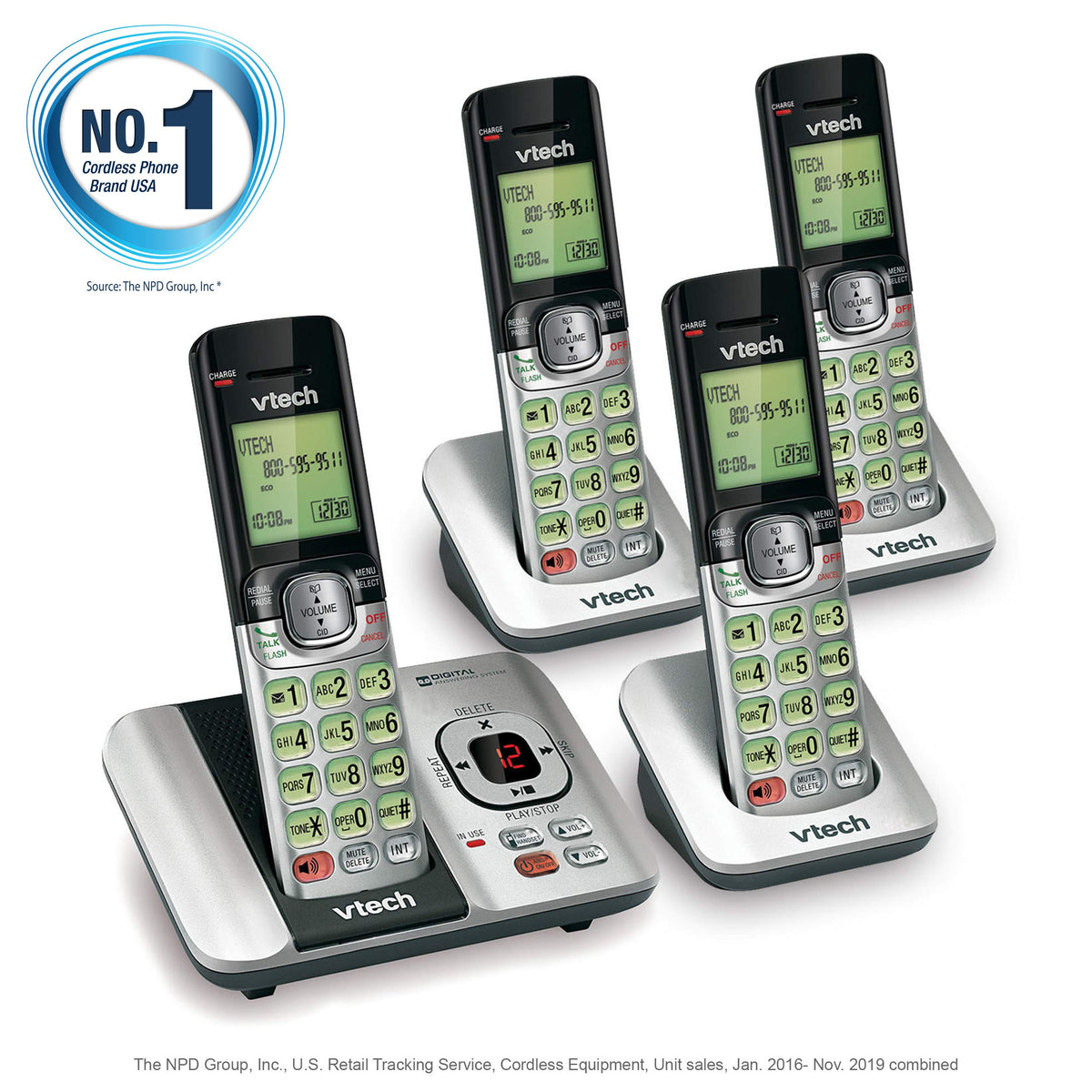 VTech CS6719-16 DECT 6.0 Phone with Caller ID/Call Waiting, 1 Cordless Handset, Red