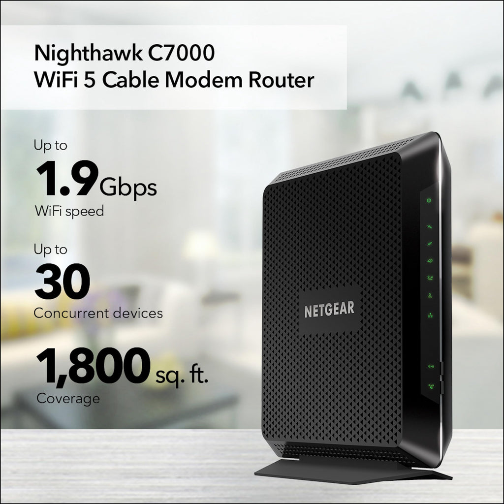 NETGEAR Nighthawk Cable Modem and WiFi 5 Router Combo C7000