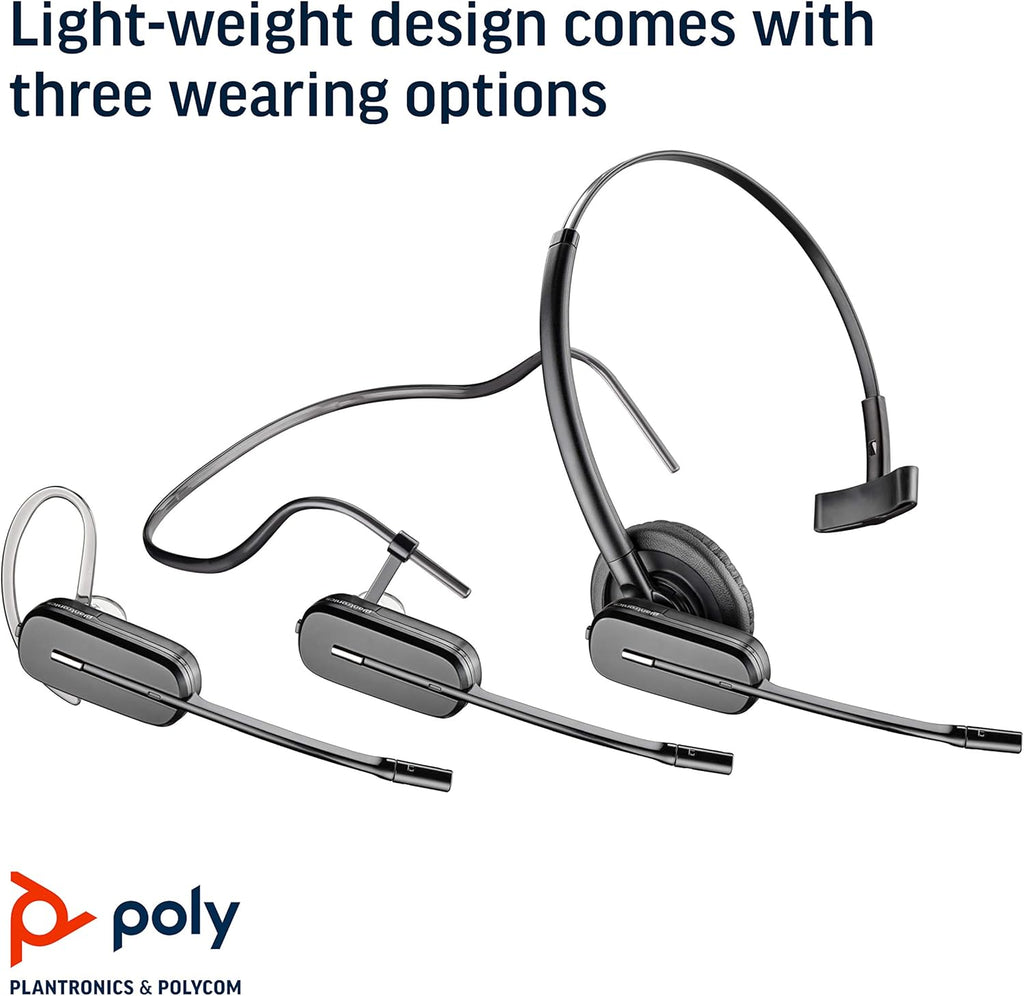 Plantronics - CS540 Wireless DECT Headset (Poly) - Single Ear (Mono) Convertible