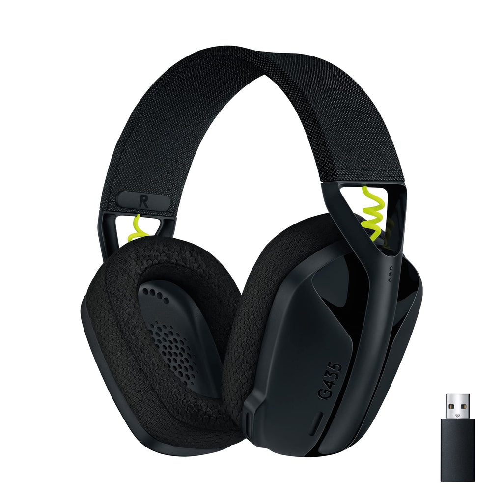 Logitech G435 Lightspeed & Bluetooth Wireless Gaming Headset - Lightweight Over-Ear