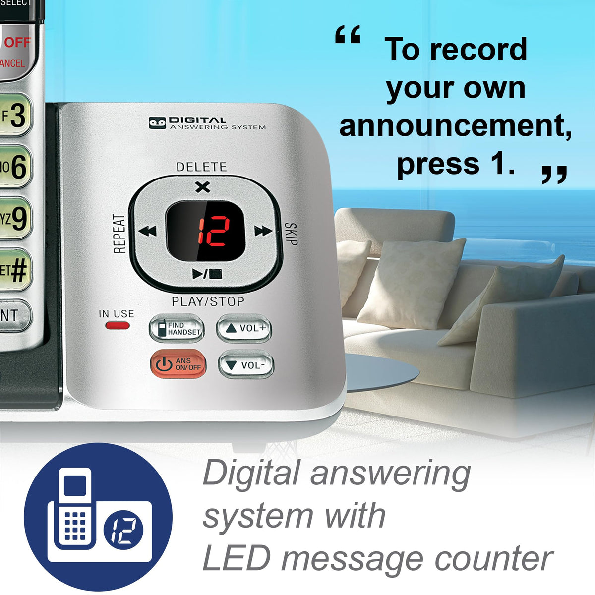 VTech CS6719-16 DECT 6.0 Phone with Caller ID/Call Waiting, 1 Cordless Handset, Red