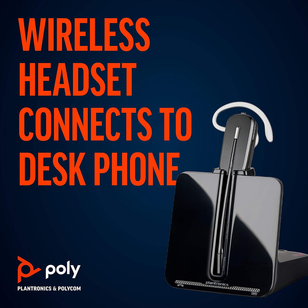 Plantronics - CS540 Wireless DECT Headset (Poly) - Single Ear (Mono) Convertible