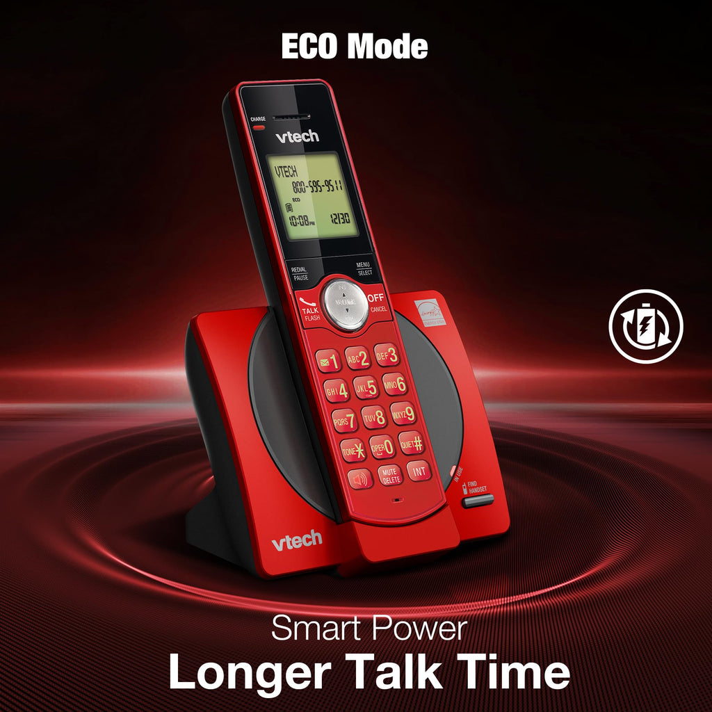 VTech CS6919-16 DECT 6.0 Cordless Phone, Red