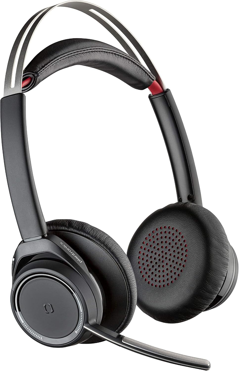 Plantronics - Voyager Focus UC (Poly) - Bluetooth Dual-Ear (Stereo) Headset with Boom Mic