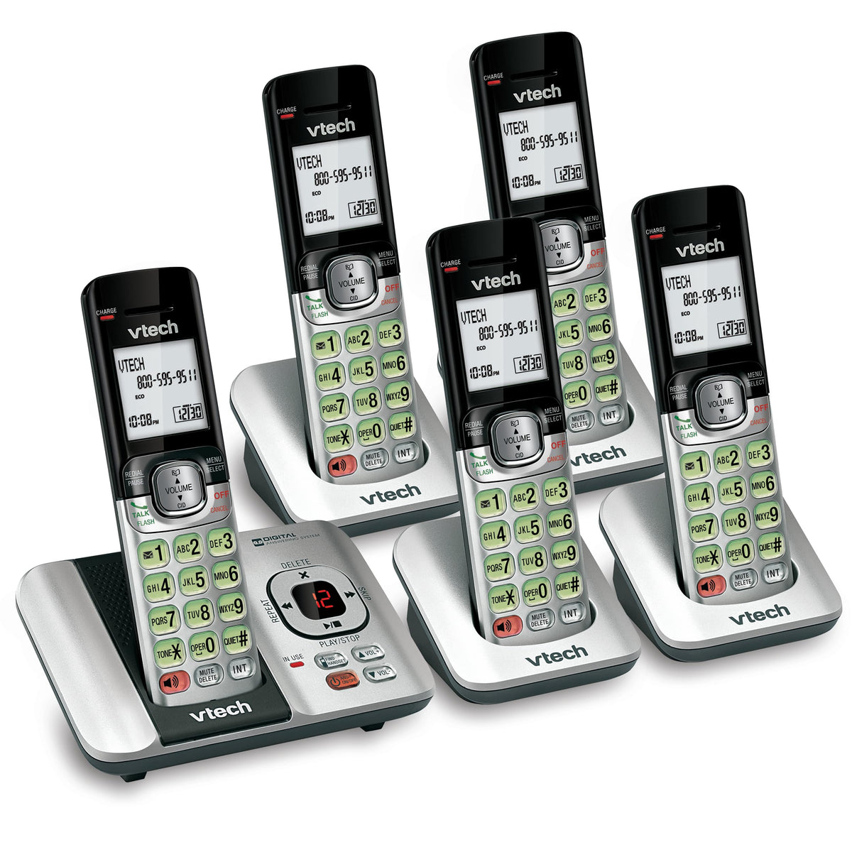 VTech CS6719-16 DECT 6.0 Phone with Caller ID/Call Waiting, 1 Cordless Handset, Red