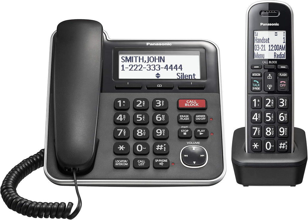 Panasonic Expandable Corded/Cordless Phone System with Answering Machine