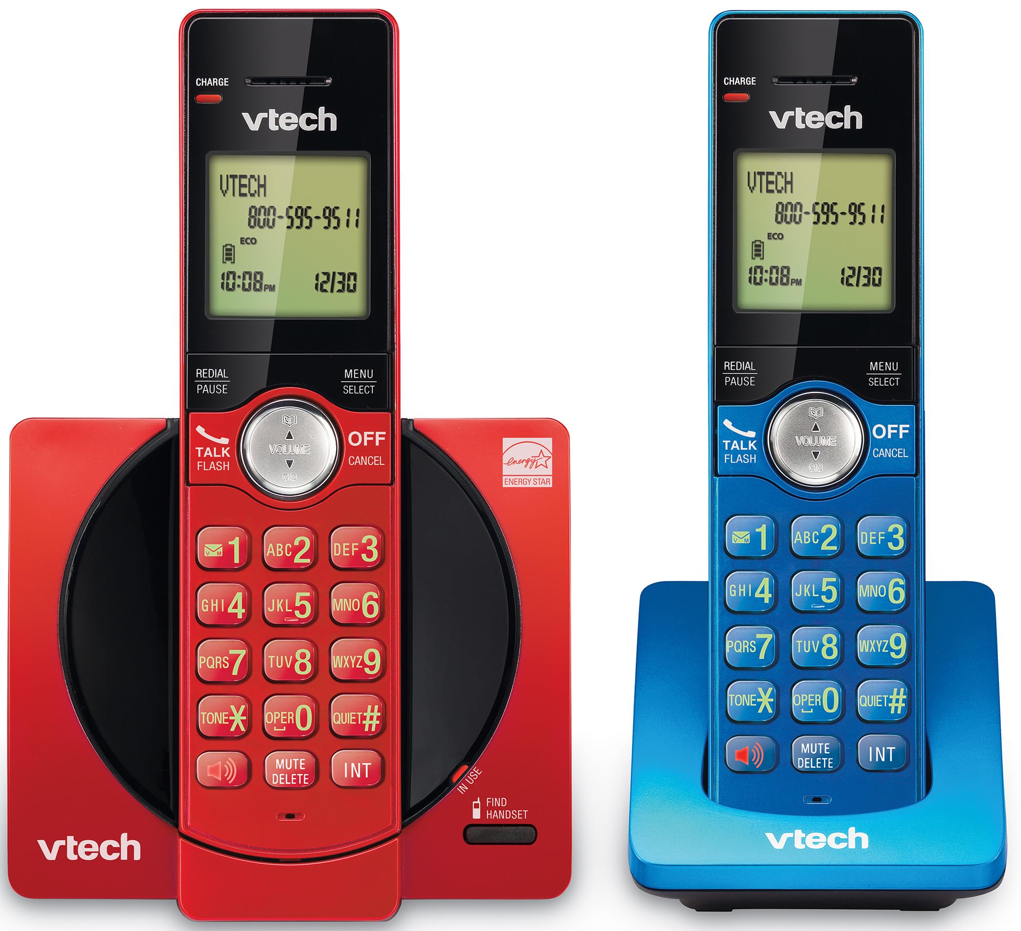 VTech CS6919-16 DECT 6.0 Cordless Phone, Red